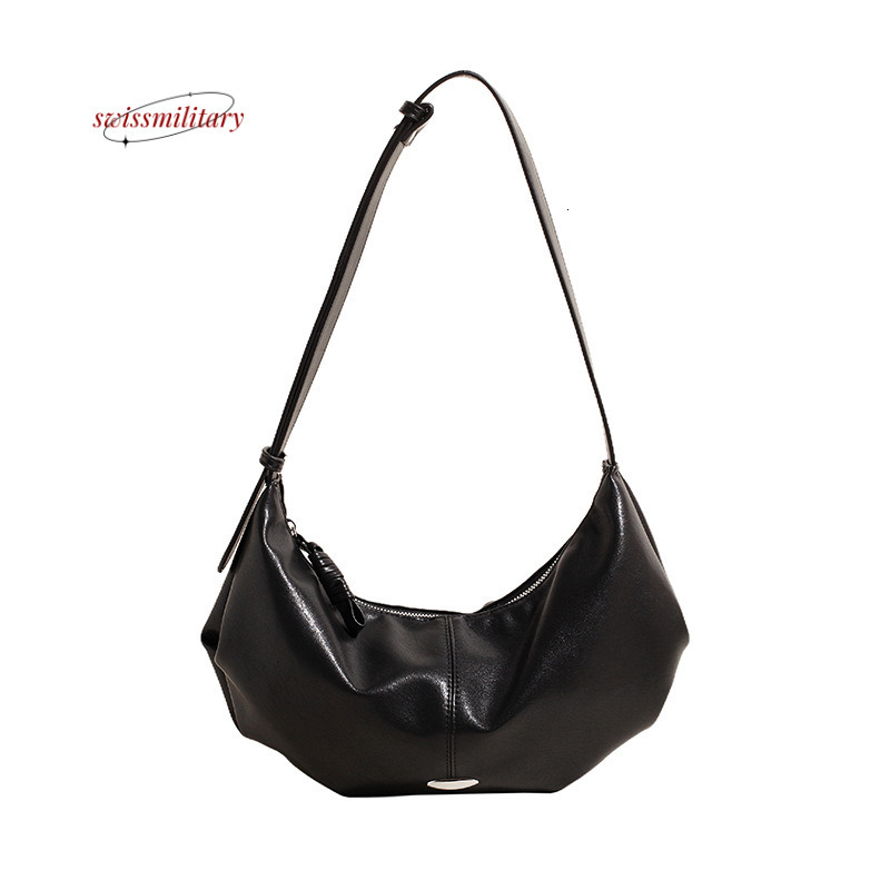 Swissmilitary Large capacity high-end handbag for women, 2024 autumn new item, niche design, crossbody bag, single shoulder armpit dumpling bag #26