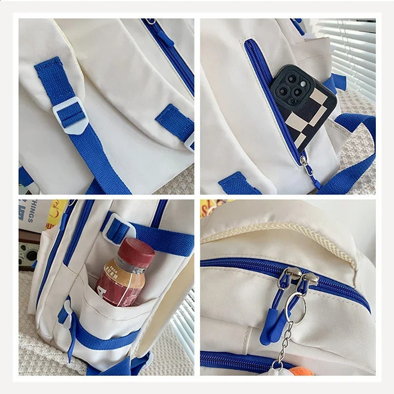 2024 Large Female Cute College Backpack Girl Travel Book Nylon Fashion Ladies Leisure Bag Women Laptop Men School Bags 240828