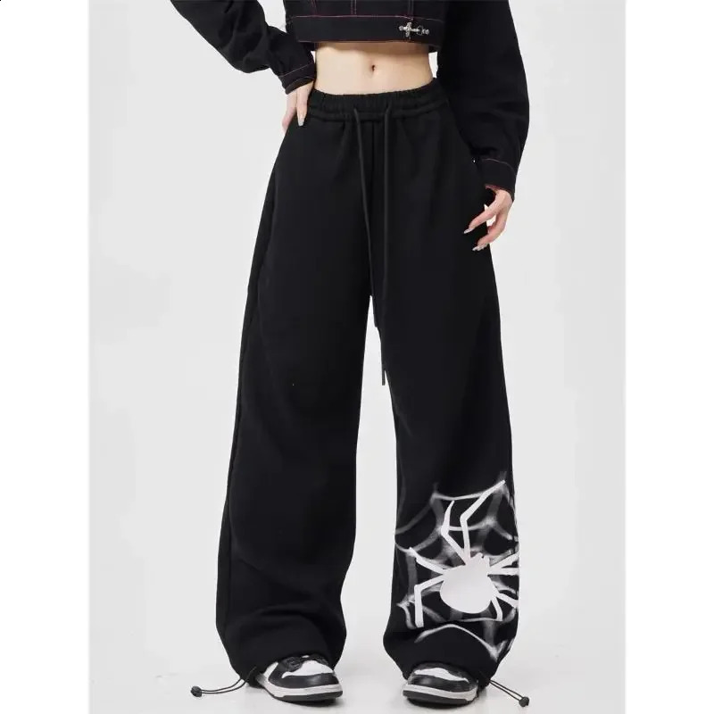 Deeptown Gothic Harajuku Y2k Womens Sportswear Baggy Vintage Pants Spider Japanese Fashion Trouser Streetwear Hip Hop Gyaru 240827