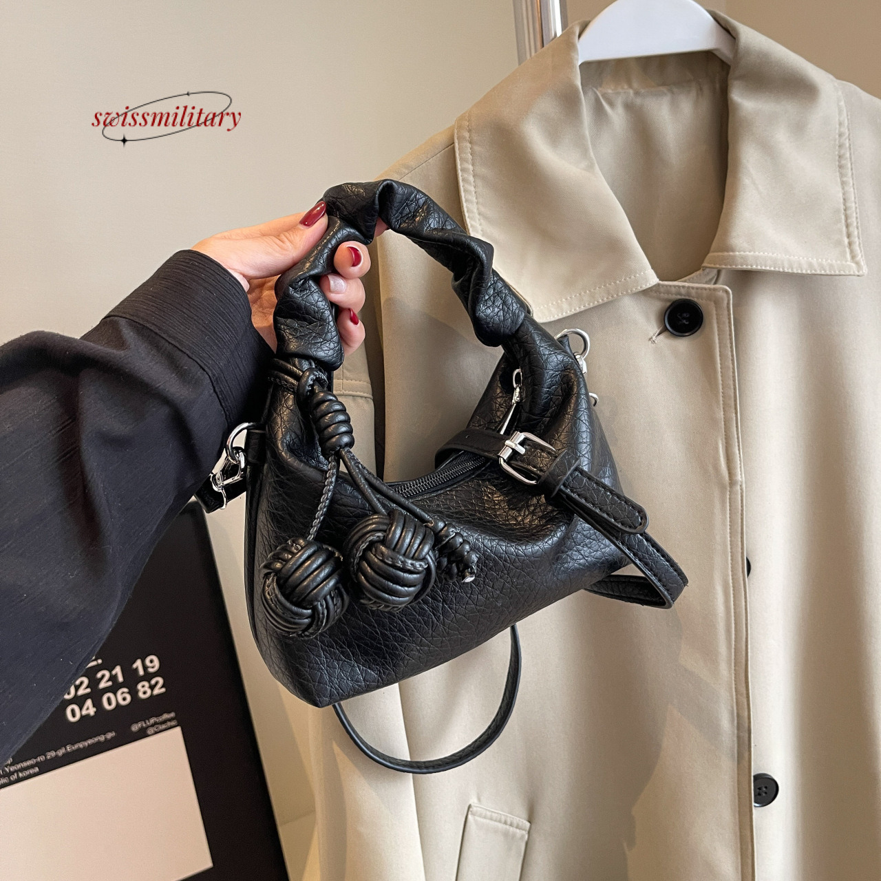 Swissmilitary This year's popular underarm for women in 2024, new niche fashion handbags, versatile single shoulder dumpling bags, crossbody bags