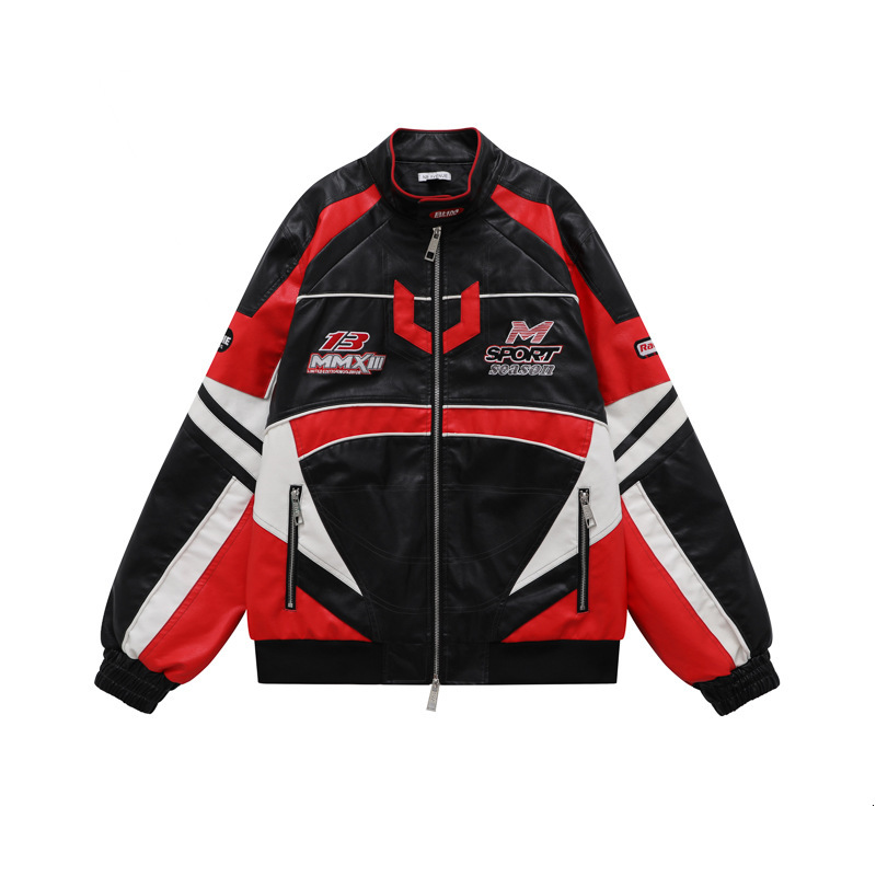 American Motorcycle Suit Jacket Oversized Embroidered Baseball Suit High Street Jacket Racing Suit
