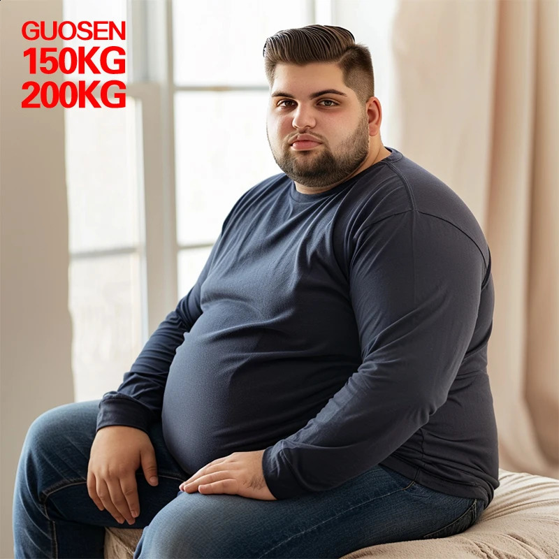 Mens Tshirt large size 6XL 7XL 8XL 9XL 10XL 11XL 12XL long sleeved 15XL 150kg 160kg 140kg oversized 180kg plus clothing 240828