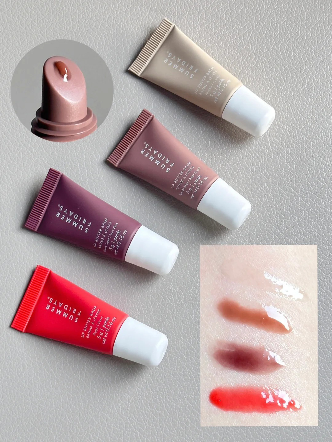 Butter Balm Set 4Pcs Lipgloss 5G Mini Makeup Gift Box Moisturize Smooth Oil Jelly Lipsticks Beige Vanilla Brown Sugar 4 Colors SF Lip Care Cosmetics