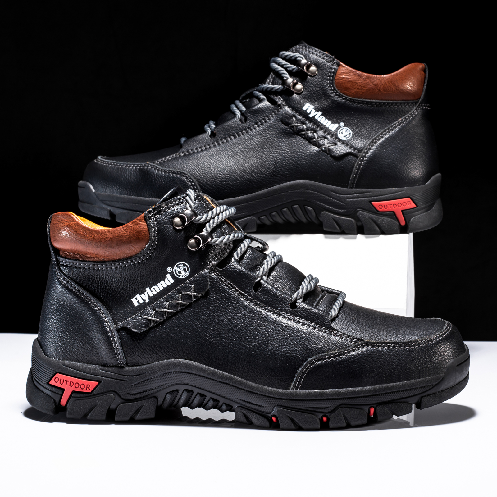 Ultra-Comfortable Boots for Men - Breathable, Non-Slip, and Water-Resistant Shoes with Classic Style for Walking, Hiking, and Mountaineering - Durable