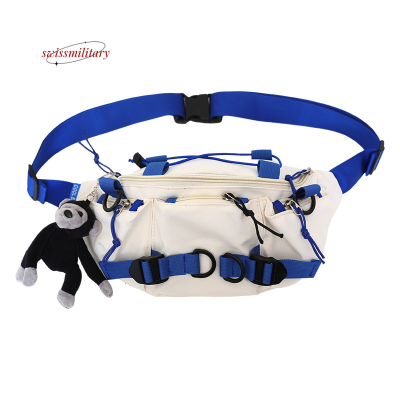 Swissmilitary Cross with trendy brand for men's versatile casual chest simple work clothes, ins waist bag, couple single shoulder cross body bag 