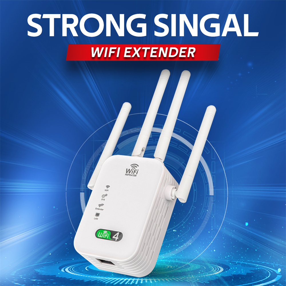 EU Plug Wireless WiFi Repeater Router 300Mbps Network Signal Booster Amplifier IIEEE802.11 B /g/n WI FI Range Extender
