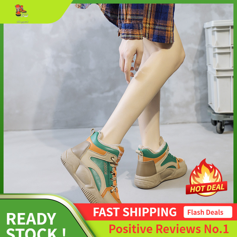 Ddmysports Style K Plush Eight Increasing Thick Soled Women S Shoes New Korean Version Versatile Net OUTDOOR