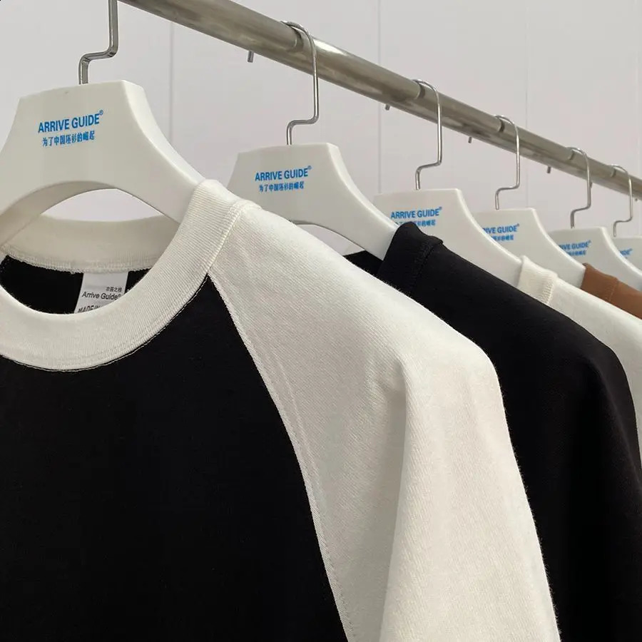 Summer 300 Gsm Oversize Tshirts For Men Clothing Fashion Short Sleeve Tee Heavyweight 100 Cotton Unisex Women Tops Plain Shirt 240823