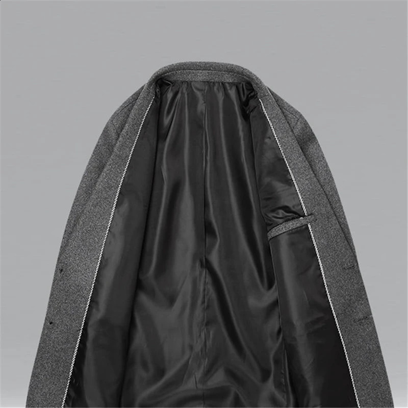 Fashionable mens jackets and jackets mens one-piece jackets wool blend sets mens jackets spring smart casual jackets solid double buttons 240829