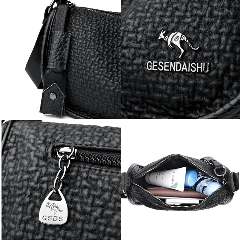 Handbag Genuine Leather Women Tote Ladies Shoulder Crossbody Bag Fashion Female Wallet 240829