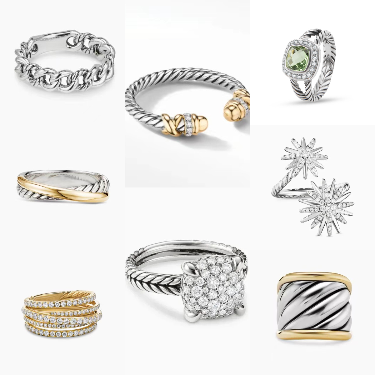 Silver Ring Punk Designer Ring Twisted Rope Retro Ring Charm designer jewelry with diamond rings Couple Ring Multiple Choice Engagement Ring