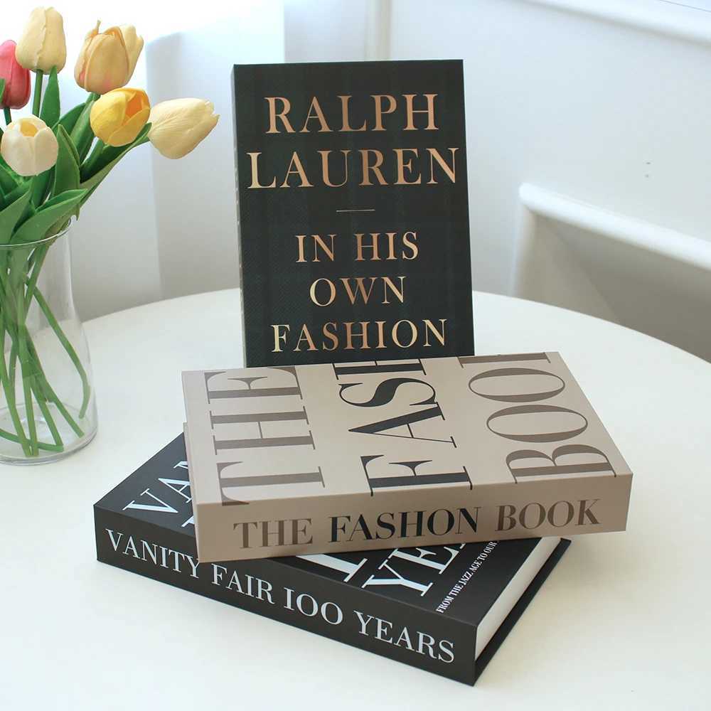 Fashion Faux Books Ornament Coffee Table Simulation Books Modern Fake Designer Book Luxury Decoration for Living Room AdditionXJ240828