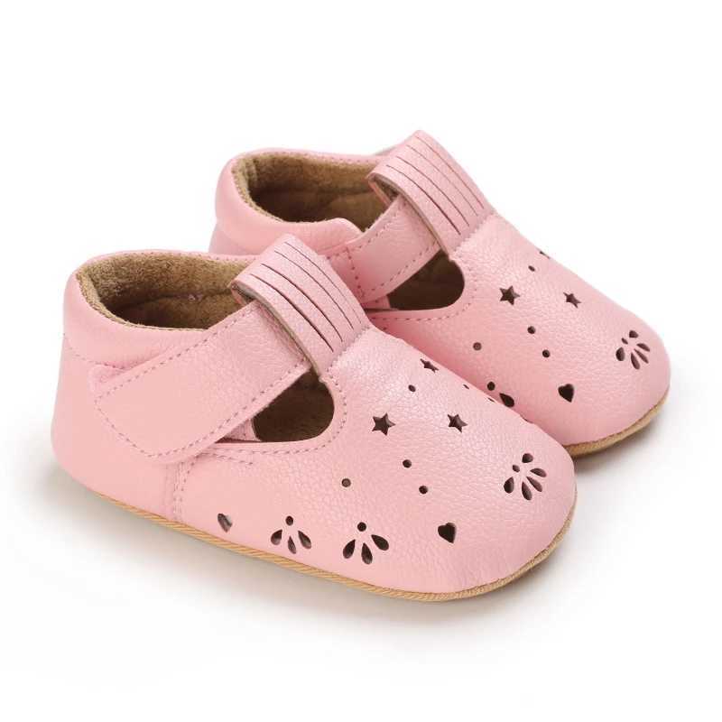 New Pink Baby Girl First Step Shoes Baby Moccasins Soft Bottom Rubber Anti slip Preschool First Step Walker Baby Boots Girl Sh W241114