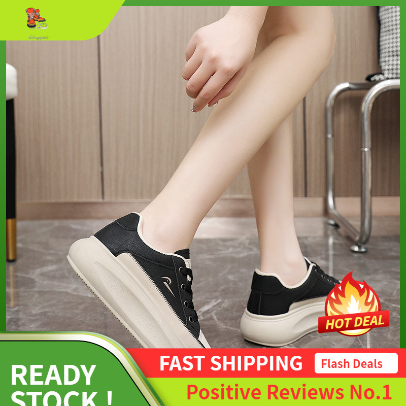 Ddmysports Q New Shallow Mouth Women S Shoes Summer Autumn Season Trend Breathable Height Increasing Thick Sole Sports And Leisure Shoe Board OUTDOOR