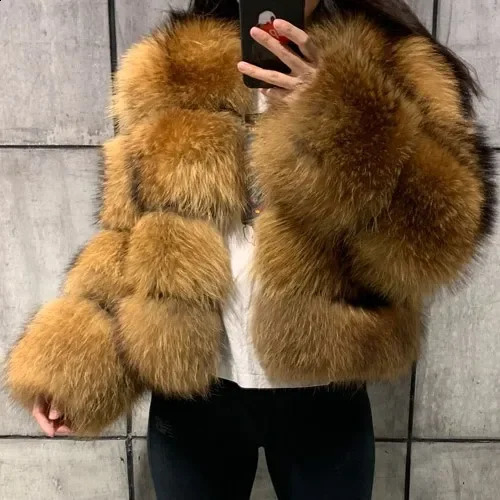 Direct From Manufacturer Womens Fur Jacket European American Style Real In Stock Female Clothing 240828