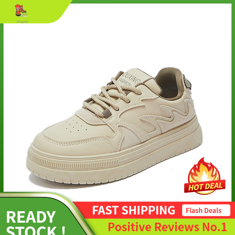 Ddmysports Autumn White New Korean Edition Ins Female Students Thick Soled Eight Increasing Sports Board Shoes Casual Street Shot G OUTDOOR