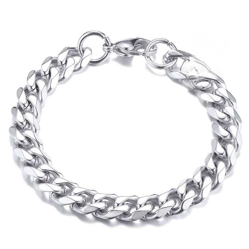 vnox 5-11mm chunky miami curb bracelet for men cuban k chain wristband classic punk heavy male jewelry