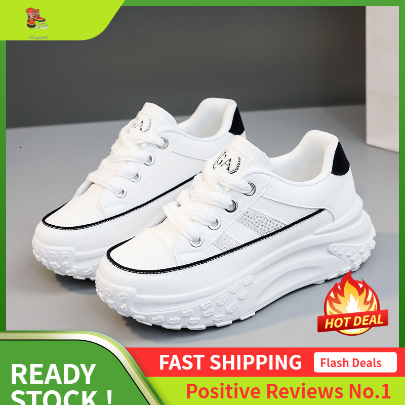 Ddmysports Q New White Women S Shoes Sequins Summer Breathable Color Matching Height Increasing Thick Sole Casual OUTDOOR