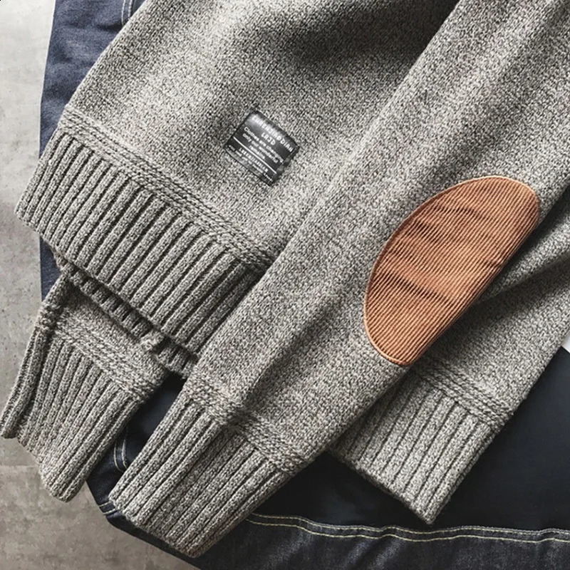 High quality spring autumn casual pull-out Hombre mens fashion sweater warm solid long sleeved mens O-neck top 240829