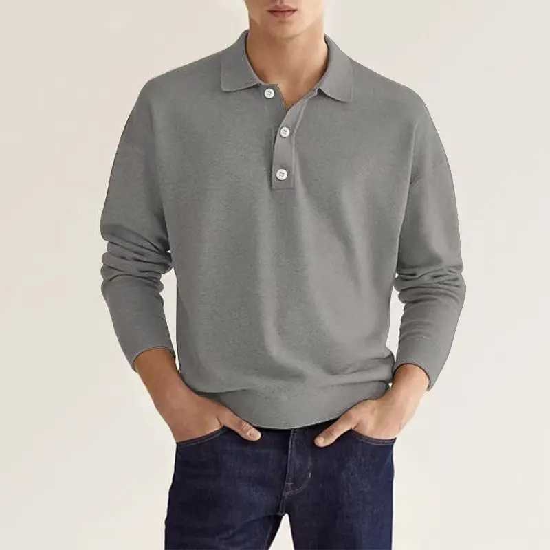 2024 new autumn collection Sve V-button mens casual shirt W241106