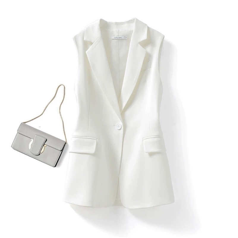 Womens collar vest jacket fully matched single chest sleeveless classic solid color fashionable retro office womens jacket 240828