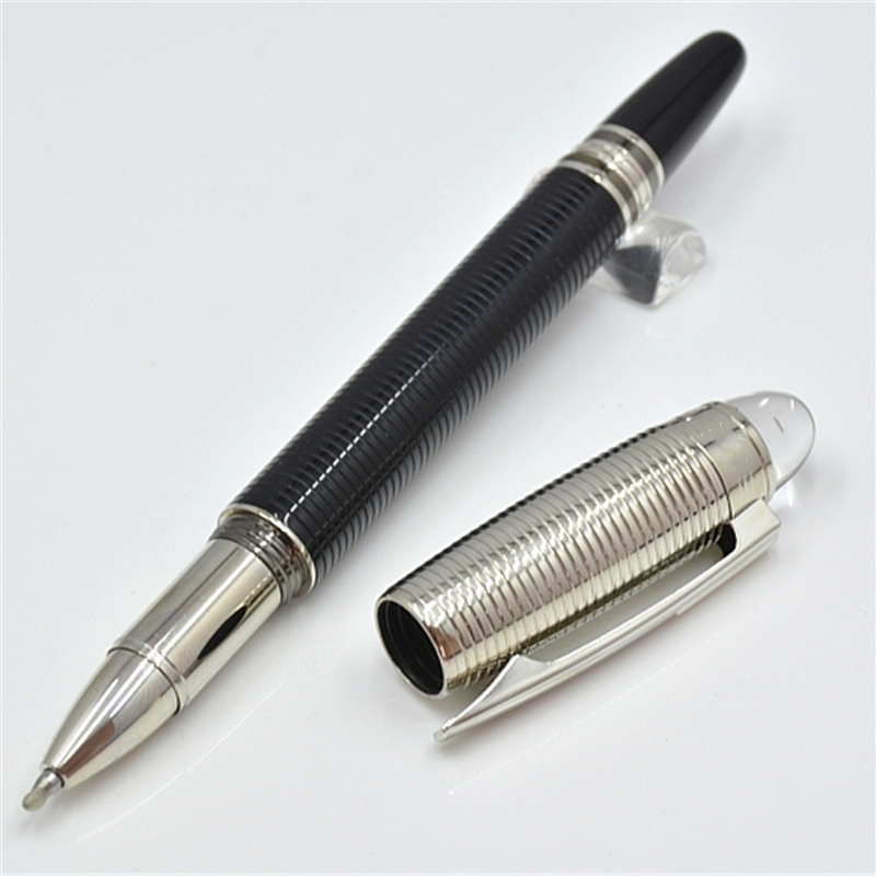 wholesale Hot sales Black Sier ballpoint / Roller ball pen with Crystal Head office stationery business Calligraphy ink pens Gift No Box