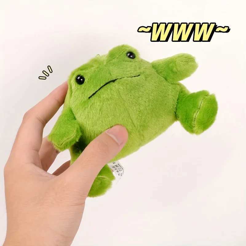 Green Frog Plush Toys Life-like Soft Cartoon Frog Plush Keychain Plushie Fat Frog Stuffed Toys Wallet Decoration Plush Key ChainXJ240828