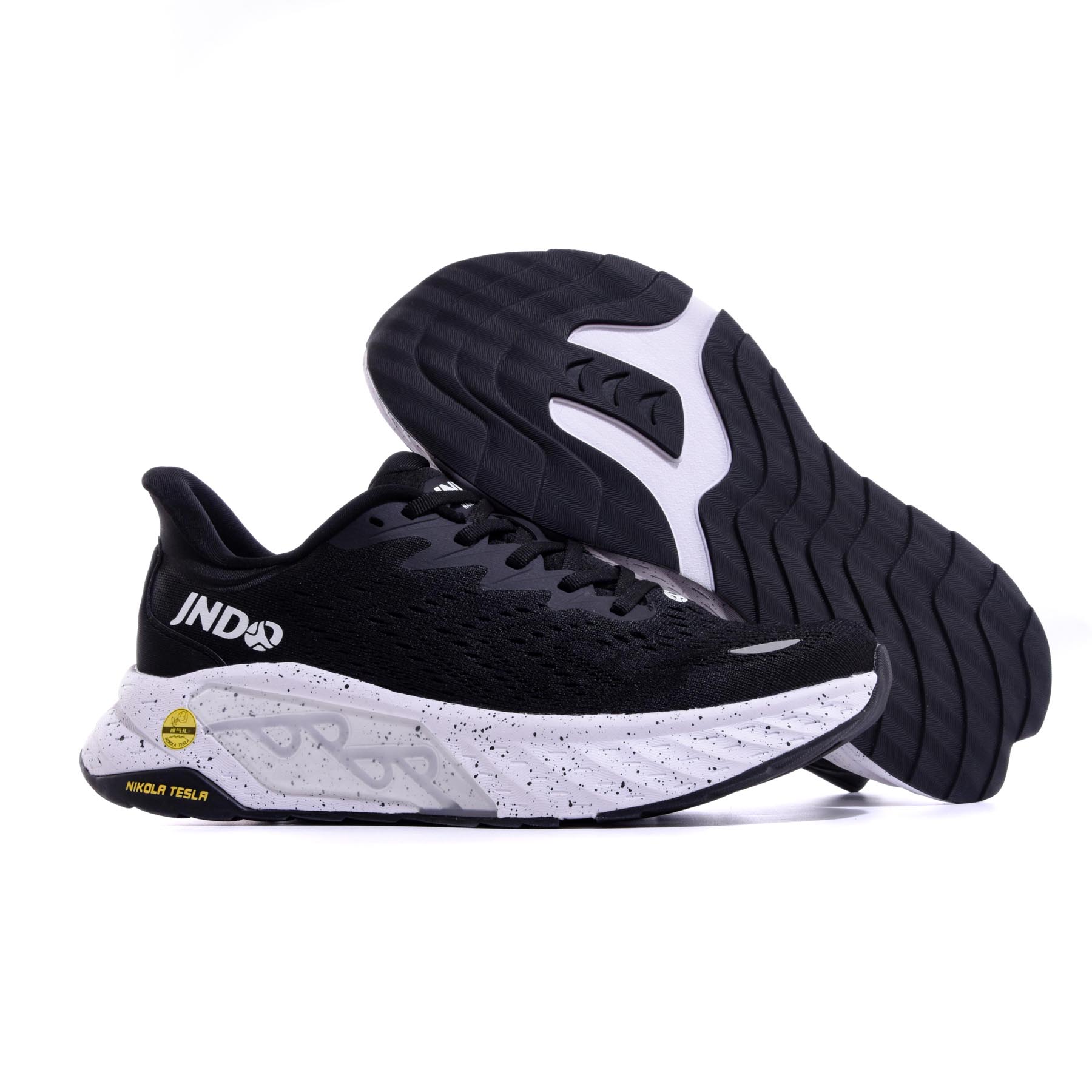 JNDO Whale Leaping Glow Running Shoes for Men and Women, Designer Sneakers, Triple Black, Seasalt, Turquoise, Sunrise, Peach, Pink, Fashion, Outdoor, 