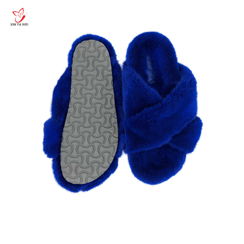 winter womens real mink fur fashion ladies furry women girls flat slippers outside shoes