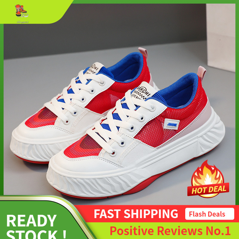 Ddmysports J Color Blocked Summer Trendy Breathable Mesh Increased Thick Bottom Casual Mandarin Ducks Women S Shoes OUTDOOR