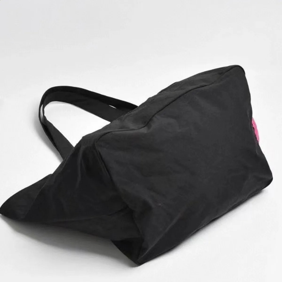 Letter embroidery womens fashionable large capacity handbag solid casual shoulder lightweight canvas shopping bag 240829 b34e