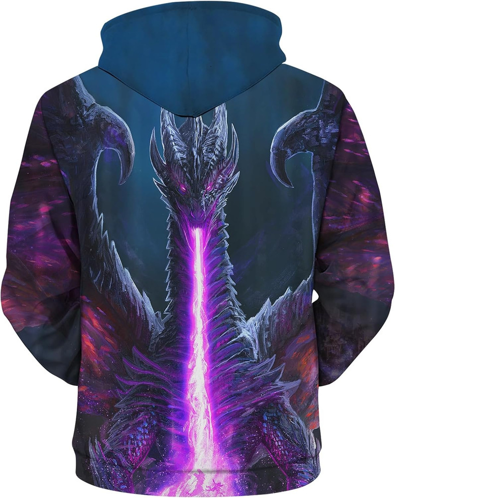 Hoodie for Mens Womens Mens Dragon Hoodie Sweatshirt for Men Boys, Cool Pullover Hooded Sweatshirts for Men, Soft Novelty Hoodies Graphic Hoodies