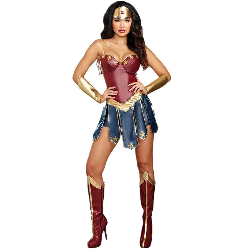 Wonder Woman Costume for Women Corset Dress Halloween Cosplay Costume Carnival 240828