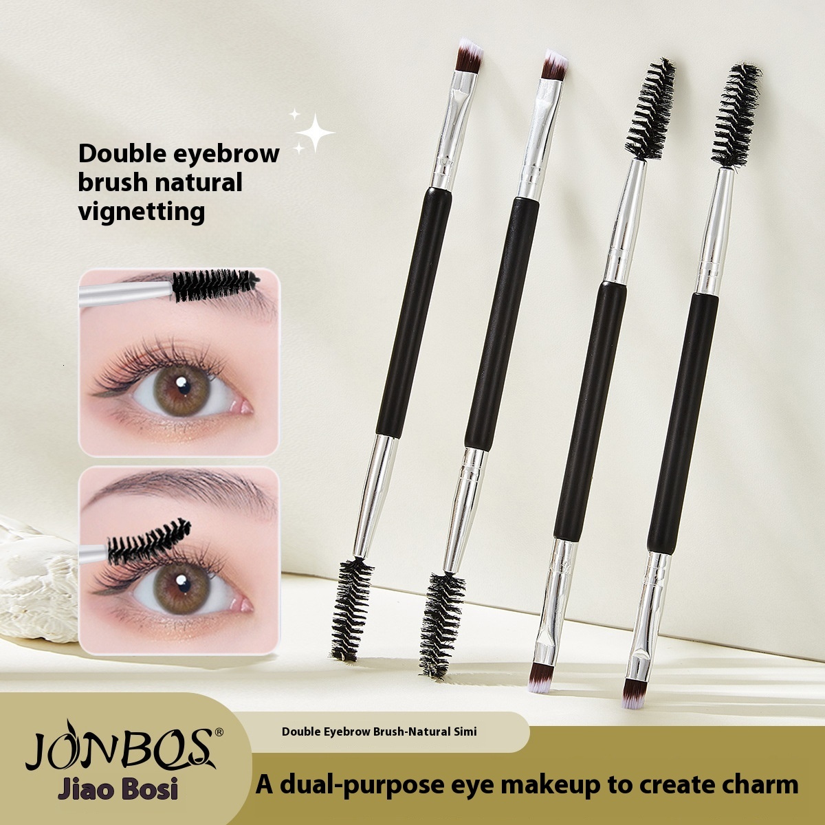 All-In-One Beauty Combo from JONBOS: Precision Brow Shaper with Integrated Lash Extension Brushing Functionality