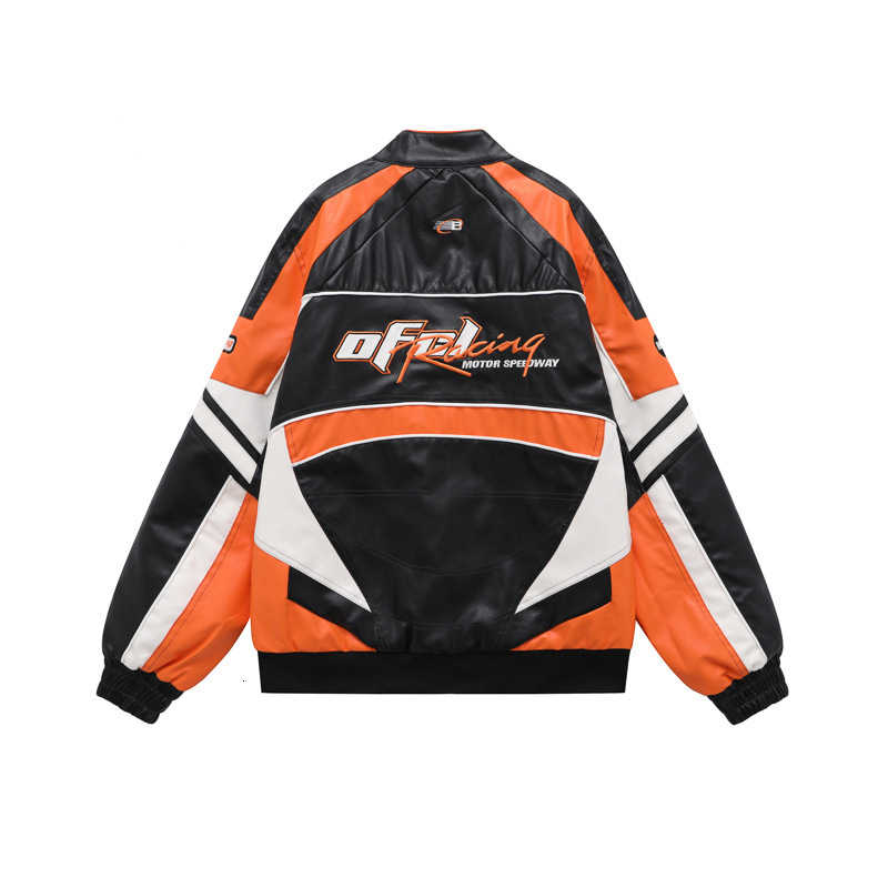 American Motorcycle Suit Jacket Oversized Embroidered Baseball Suit High Street Jacket Racing Suit