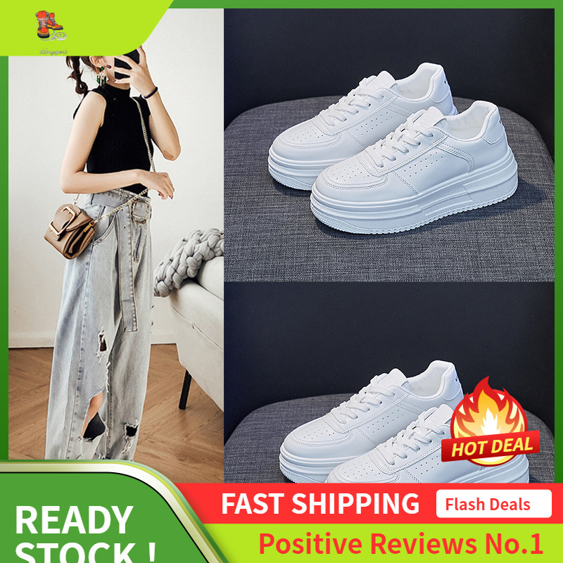 Ddmysports Little White Spring New Versatile Student Board Instagram Korean Thick Sole Casual Shoes Female MX OUTDOOR