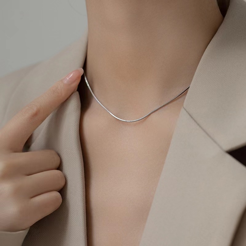 Top Quality Titanium Steel Snake Chain Necklace for Men Women Stainless Steel Necklace Chain for Accessory Nice Jewelry Gift Chains 45cm 50cm 60cm Ant