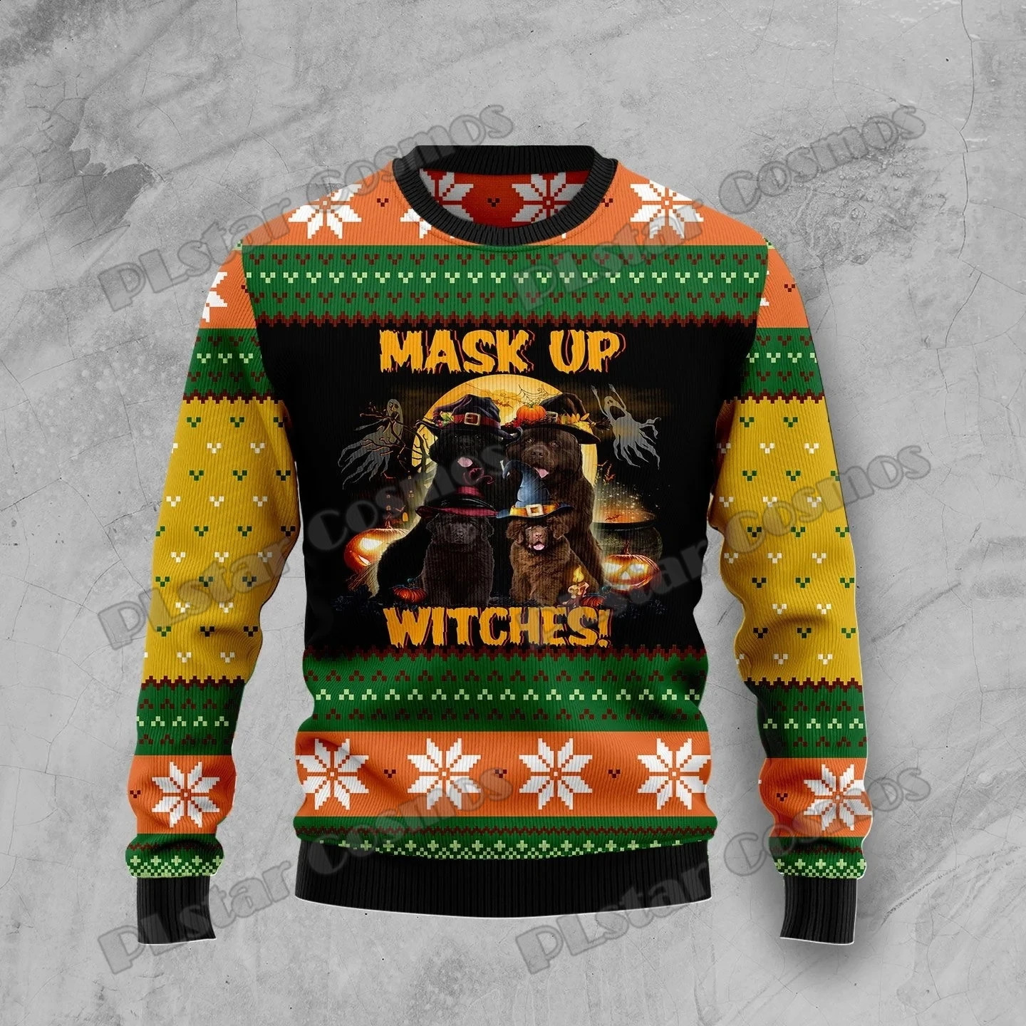 PLstar Cosmos Rottweiler Halloween 3D Printed Mens Ugly Christmas Sweater Winter Neutral Casual Knitted Pullover Sweater ZZM29 240829