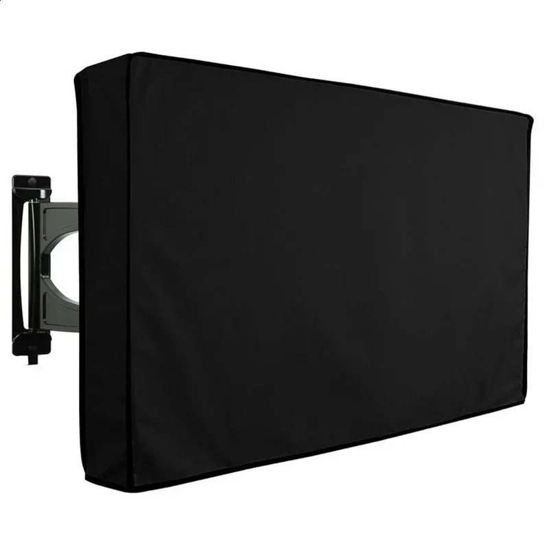 Outdoor TV Screen Dust Cover Black LCD Television Set Water Dust Resistant Protect Bag 24 38 42 48 52 65inch 240829