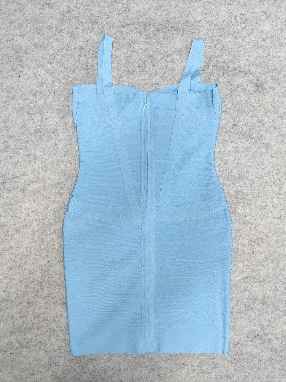 BEAUKEY Blue Spaghetti Strap Women Mini Bandage Dress Bodycon Sexy Above Knee Length Bodycon Party Club Dress XL Classic Vestido 240828