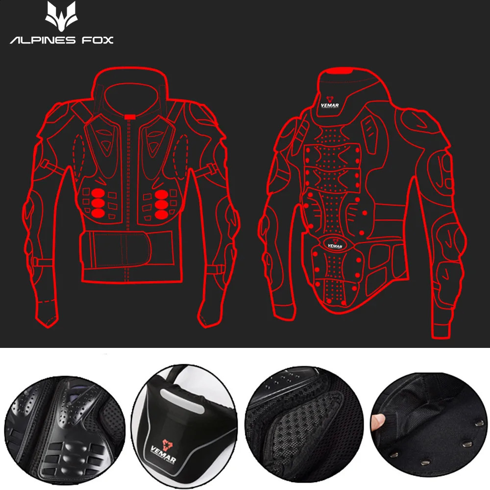 Top Quality With Armor Coat Motorcycle Jacket Summer Men Women Moto Jacket Riding Racing Gear Full Body Motocross Armor Jacket 240829