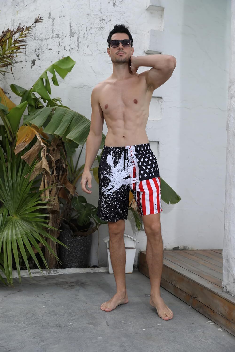 Mens shorts 3D printing pattern Swim Trunks Quick Dry Beach pants for mens with Pockets Cool Mesh Lining Bathing Suits handsome handsome