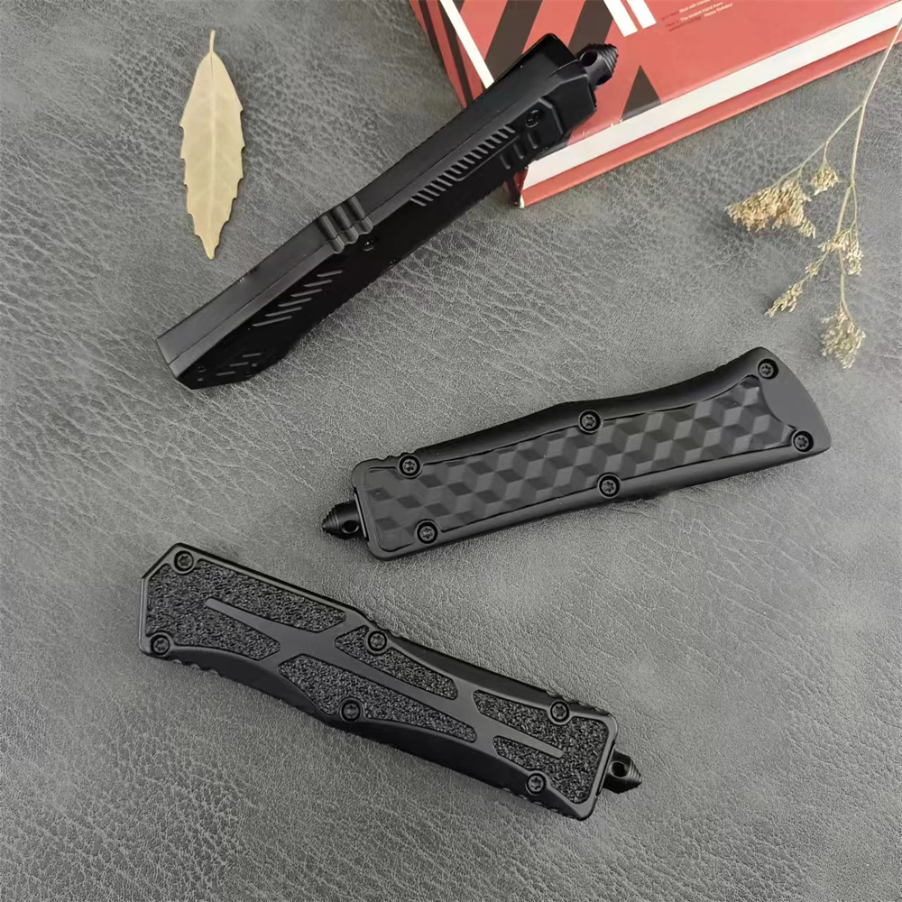 High Quality OTF EDC Pocket Knife 440C Blade Zinc Alloy Handle Outdoor Rescue Survival Tacticals Self Defense Hunting Camping Tools 3300 3400 4850 900