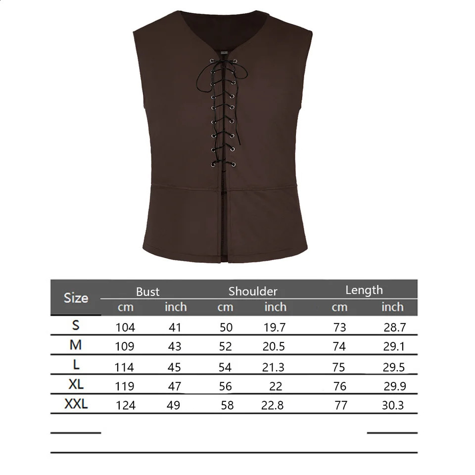 Mens pirate costume set vest Viking pants headscarf Renaissance womens retro shirt mens Halloween captain 240828