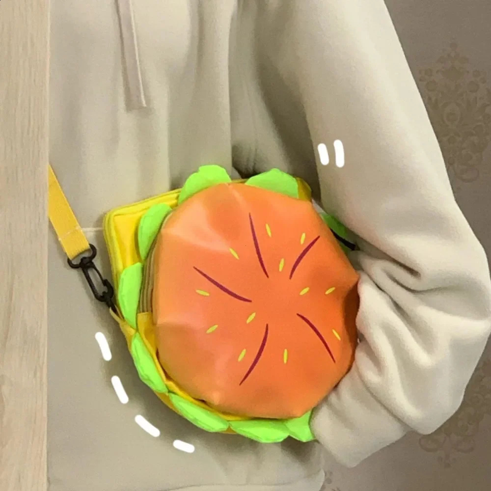 Stylish Hamburger Daypack Laptop Storage Zipper Portable Casual Tote PU Cheeseburger Backpack for Unisex Travel Outdoor Vacation 240829