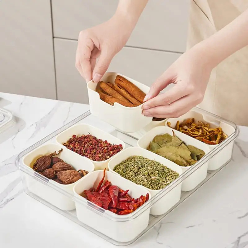 Refrigerator Storage Box Silicone Seal Buckle n Pet Food Grade Household Products Organizer Compartment 240828