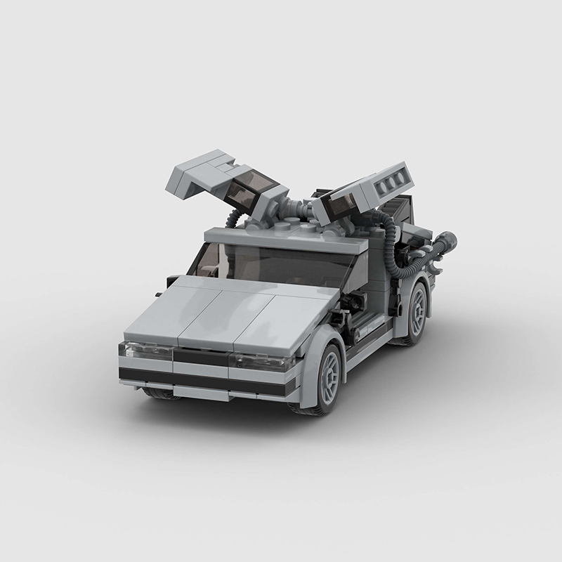 MOC Bricks Back To The Future Sports Car Racing Small Particle Blocks Children's toy Technology Series Future Time Gift