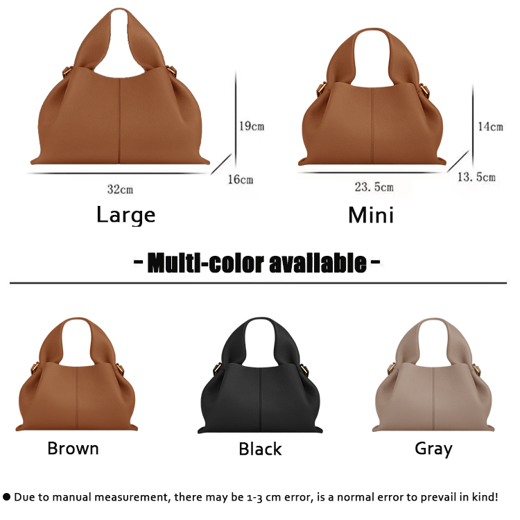 Designer Half Moon Smooth Shoulder Black Tote Underarm Fashion Women Cross Body Mini Purse Textured Leather Hobo Bags Polence Polenne Bag
