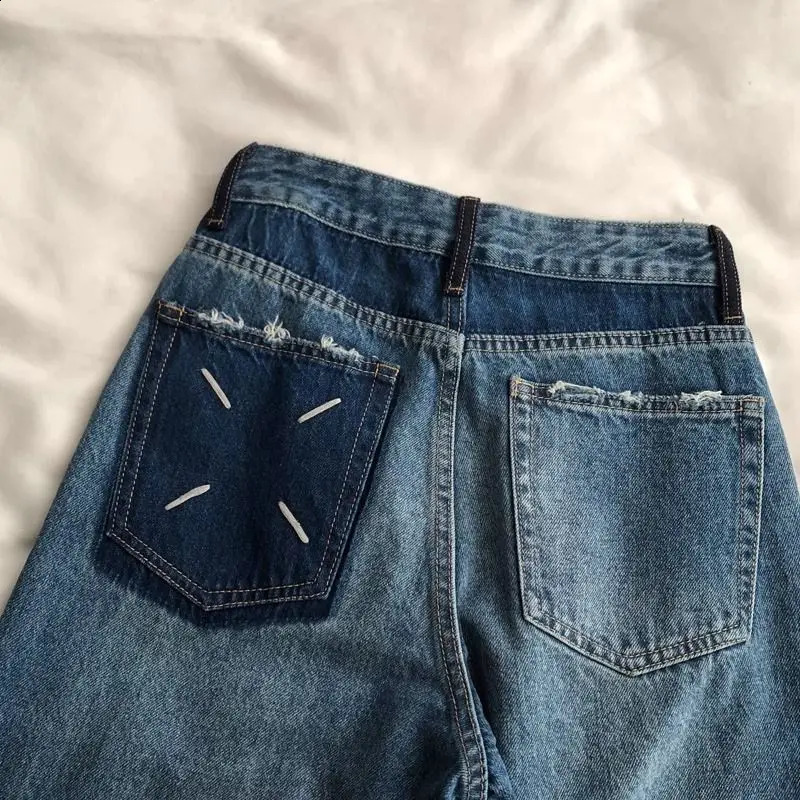 American street hip-hop men and women trend for summer couples washing straight leg jeans simple retro loose casual pants y2k 240829
