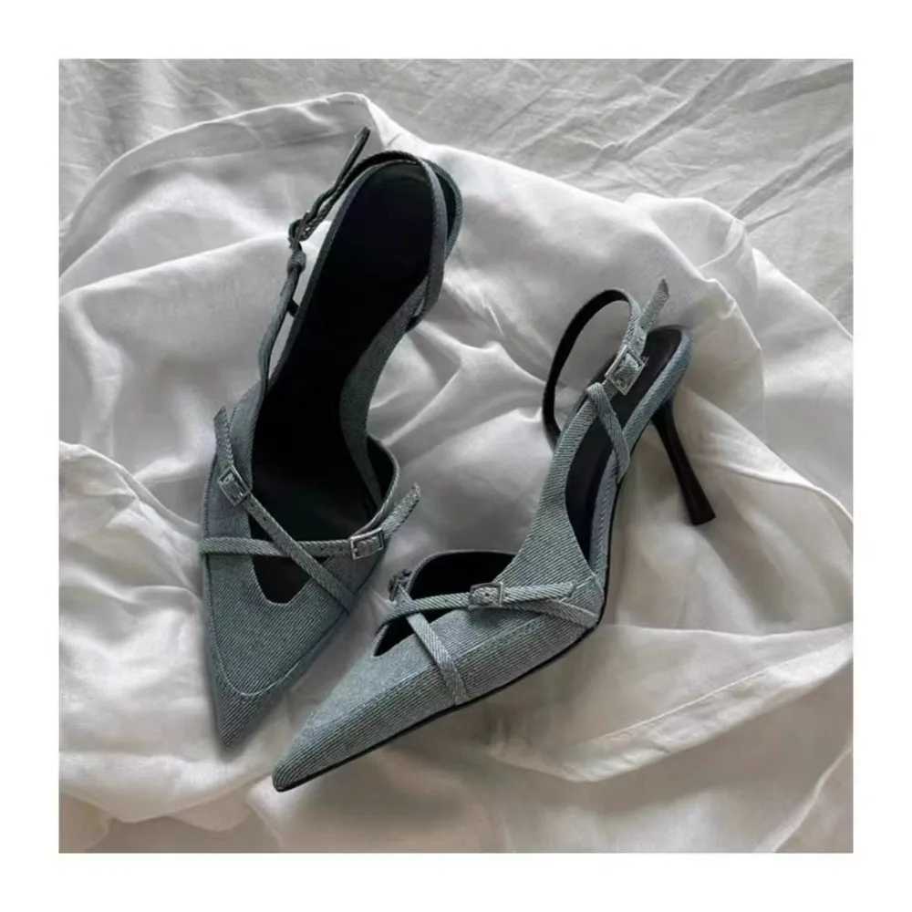 Womens jeans high heels sandals high heels office womens shoes beautiful womens shoes CL240829